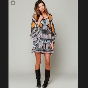 Free People Marla Dreams Butterfly Dress XS NWOT